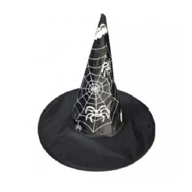 Imagem de Chapéu De Bruxo Mago Feiticeira Unissex Halloween Festas