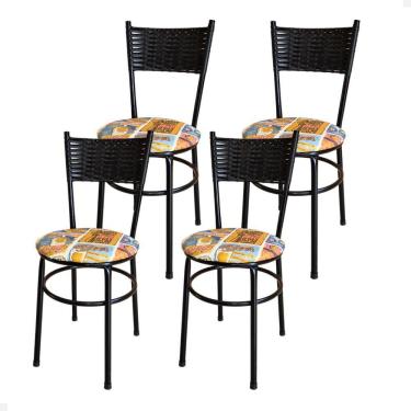 Imagem de Conjunto 4 Cadeiras Para Cozinha Viena Cor:happy Hour