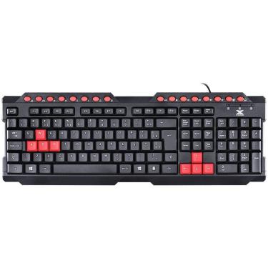 Imagem de Teclado Gamer Vx Gaming Dragon V2 Abnt2 1.8m Preto Com Vermelho - Gt100