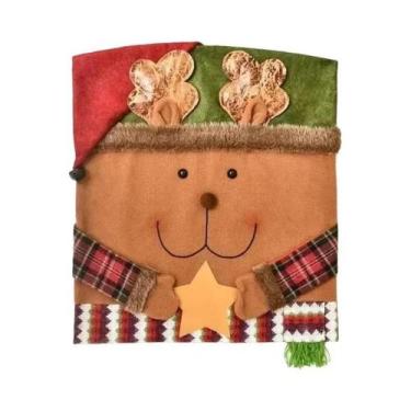 Imagem de Conjunto De Cadeiras Decorativas De Natal, Banqueta E Capa Para Festas
