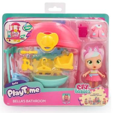 Imagem de Boneca CRY Babies Playtime Banheiro da Bella Multikids