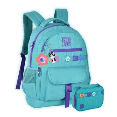 Imagem de Kit Mochila Rebecca Bonbon Costas E Estojo Meninas Escolar, Verde