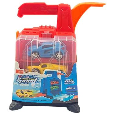 Imagem de Pista de Carrinhos com 2 Veículos Maleta Portátil Infantil - Toys Import J240115018