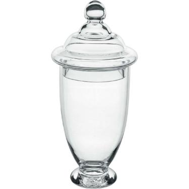 Imagem de POTICHE DECORATIVO BOMBONIERE HOME&CO VIDRO 35x17x17cm TRANSPARENTE