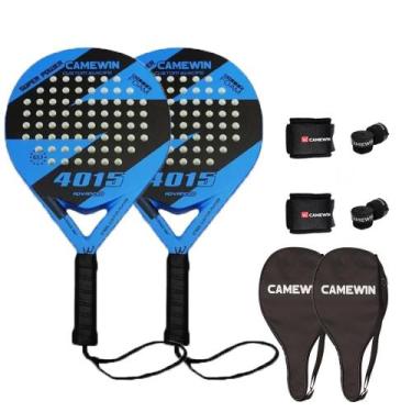 Imagem de Raquetes de praia CAMEWIN Carbon Fiber 2 PCS com acessórios
