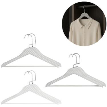 Imagem de Kit 6 Cabides Premium Plástico Resistente Design Moderno - Fx