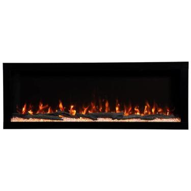 Imagem de Lareira Elétrica de Embutir A46x127L cm com Controle Remoto, 10 Cores de Chama e Compatível com Google e Alexa , 110V 1465W, Ember