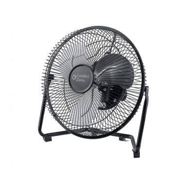 Imagem de Ventilador de Mesa/Piso Comfort Zone Cradle Preto 23 cm 3 Velocidades, Inclinável 180°, Metal, CZHV9B, 110V