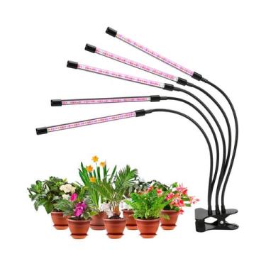 Imagem de Luminária de Crescimento LED 5 Cabeças 45W - Espectro Completo com Cli