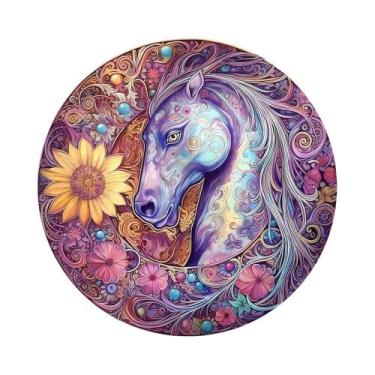 Imagem de Quebra-Cabeça De Madeira De Animais (Gato Branco, Cavalo, Coruja) - Br