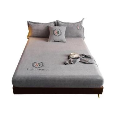 Imagem de Conjunto De Capa De Cama De Veludo Queen King, Protetor De Colchão Mac