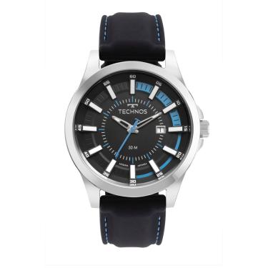 Imagem de Relógio Technos Masculino Borracha Preto Azul 2117lff-1p