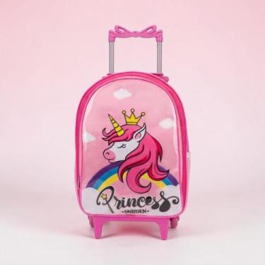 Imagem de Mochila Rodinha Infantil Escolar Feminina Reforçada Menina Cristal Gra