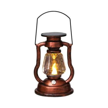 Imagem de Lanterna Solar LED Retrô Portátil Com Efeito De Chama Cintilante Para 