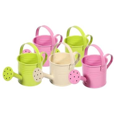 Imagem de DOITOOL Regadores de metal, 5 peças de potes de água de jardinagem infantis, regador de ferro, balde para jardinagem e flores (estilo misto)