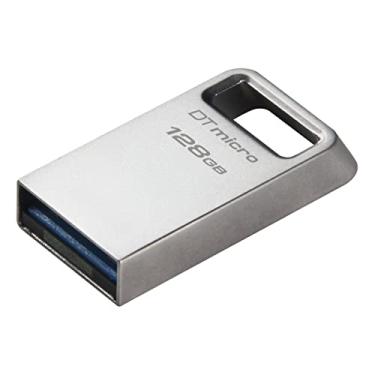 Imagem de Kingston Pen Drive DataTraveler Micro USB de 128 GB | Design de metal premium ultra pequeno | USB 3.2 Geração 1 | Velocidades de até 200 MB/s | DTMC3G2/128 GB
