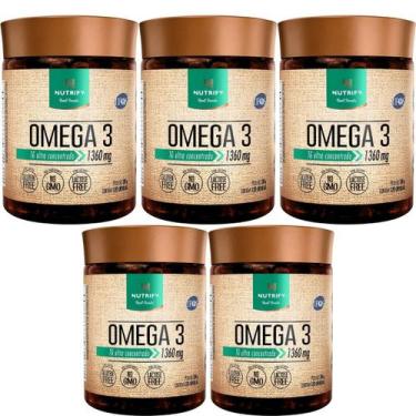 Imagem de Kit 5 Suplemento Ômega 3 Tg 1361mg - 521mg Dha - Nutrify