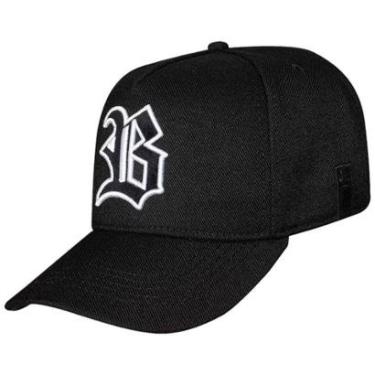 Imagem de Bone Blck Aba Curva Snapback Masculino Original Logo Veludo-Masculino