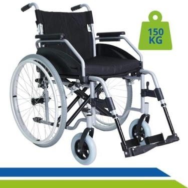 Imagem de Cadeira de Rodas Alumínio Premium Resistente até 150 kg Idoso Reabilit