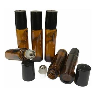 Imagem de 10 Frascos Vidro Âmbar Roll-on 10ml Premium - Congratulations Store