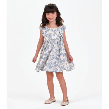 Imagem de Vestido Cotton Leve Menina Trick Nick Azul, 8, Azul