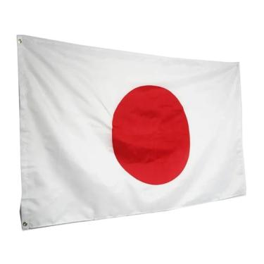 Imagem de Bandeira do Japão Dupla Face 90CM X 150CM em Poliéster Branco para Decoração Extra Festas