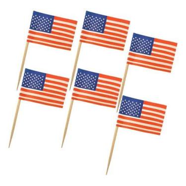 Imagem de 1.000 Espeto Bandeira Estados Unidos Hambúrguer Buffet - Oriental