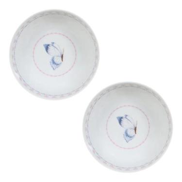 Imagem de Kit 2 Tigelas Melamina 650ml Cumbuca Bowl 18cm Café Da Manhã - Florart