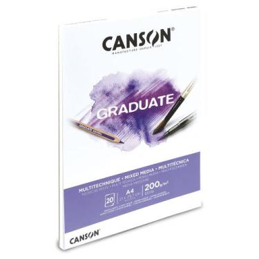 Imagem de Bloco de Papel Mixed Media Graduate Branco A4 200g 20 Folhas - CANSON