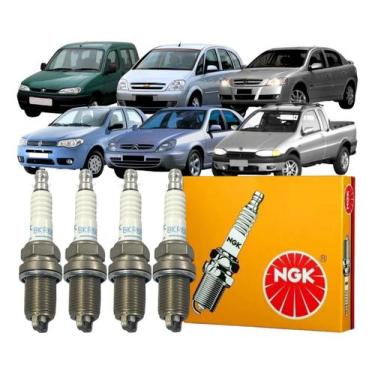 Imagem de Jogo 04 Vela Ignição Ngk Gm Astra Corsa Meriva Vectra Zafira