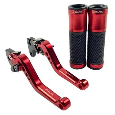 Imagem de Manete Manopla Esportivo Stark Race Yamaha Xt 660 Xt660, Vermelho