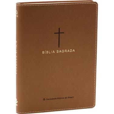 Imagem de Bíblia Sagrada NAA Slim  SBB  Capa em material sintético, marrom - Soc