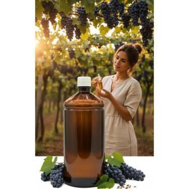 Imagem de 2x Óleo Semente Uva Puro 1L: Pele Radiante, Massagem Leve - Congratula