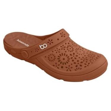 Imagem de Sandália Babuche Casual Feminina Floral Borracha Conforto Boaonda 1317-123-Feminino