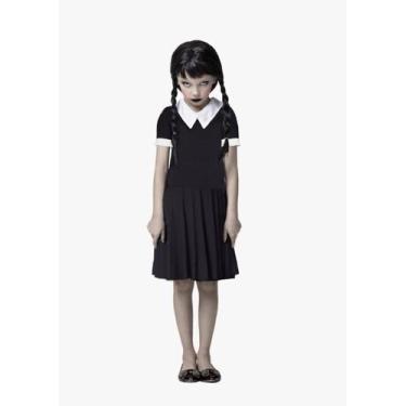 Imagem de Vestido Fantásia Wandinha Addams Infantil - festa luxo, Preto, P