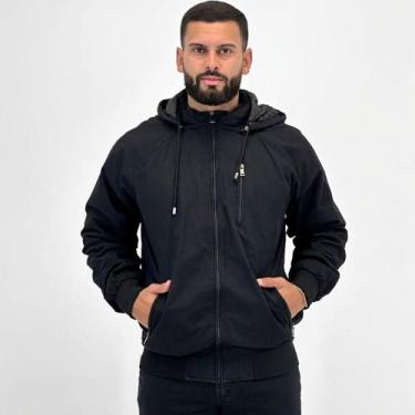 Imagem de Jaqueta Sea Surf Tecido com Capuz Masculina, P, Preto