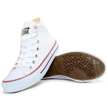 Imagem de Tênis Bota Infantil Casual NS STAR, Branco, 33