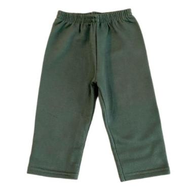 Imagem de Calça Moletom Infantil Basica Masculino Flanelado WRK, Verde musgo, 6/