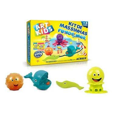 Imagem de Kit Fundo Do Mar Massinha Modelar 150g + Moldes - HOME22