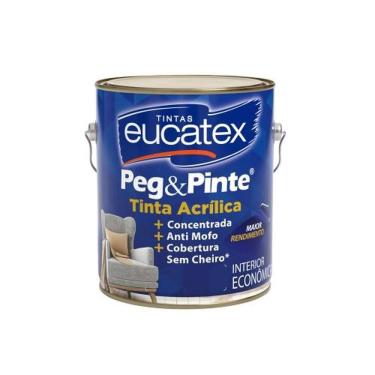 Imagem de Tinta Acrílica Econômica Peg e Pinte Amarelo Canário para Pintura Interna Galão 3,6L Eucatex