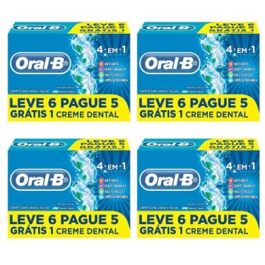 Imagem de Creme Dental Oral-B 4 em 1 - 70g - 4 Pacotes com 6 unidades cada