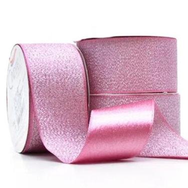 Imagem de Rolo Fita De Cetim Lurex Brilho 38mm 10 Metros N9 para Artesanato Laço