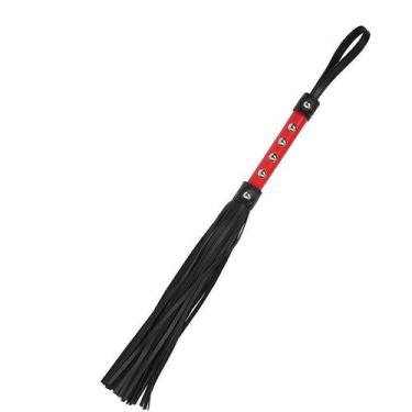 Imagem de Chicote Luxo Vermelho e Preto para Casais - 50cm - no-brand