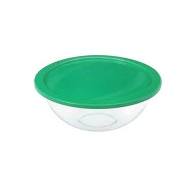 Imagem de Tigela Plus com Tampa Plástica Preparo Vidro Temperado Maior Resistência Cozinha 1,5L Marinex