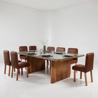 Imagem de Sala de Jantar Bom Pastor Mesa Rimini 220x110 c/ 8 Cadeiras
