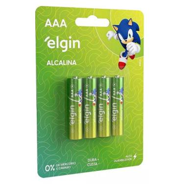 Imagem de Pilha Alcalina Elgin AAA LR03 4 unidades