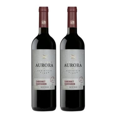 Imagem de Kit 2 Un Vinho Aurora Varietal Cabernet Sauvignon 750 ml