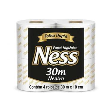 Imagem de Papel Higiênico Ness Folha Dupla Neutro Com 4 Rolos