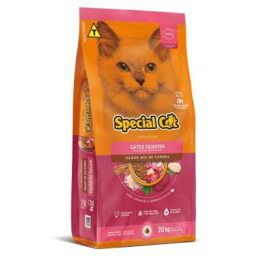 Imagem de Ração Special Cat Premium para Gatos Filhotes Sabor Mix de Carnes 20 k