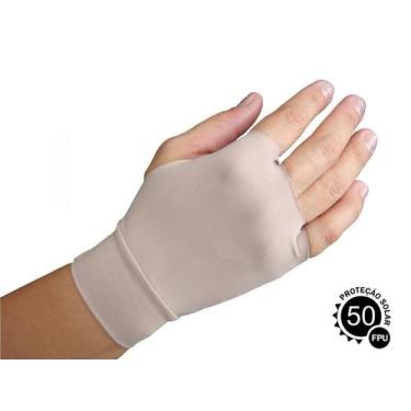 Imagem de Luva Elástica Compressiva Inflamação Da Ler Bilateral - Tima, P, Bege